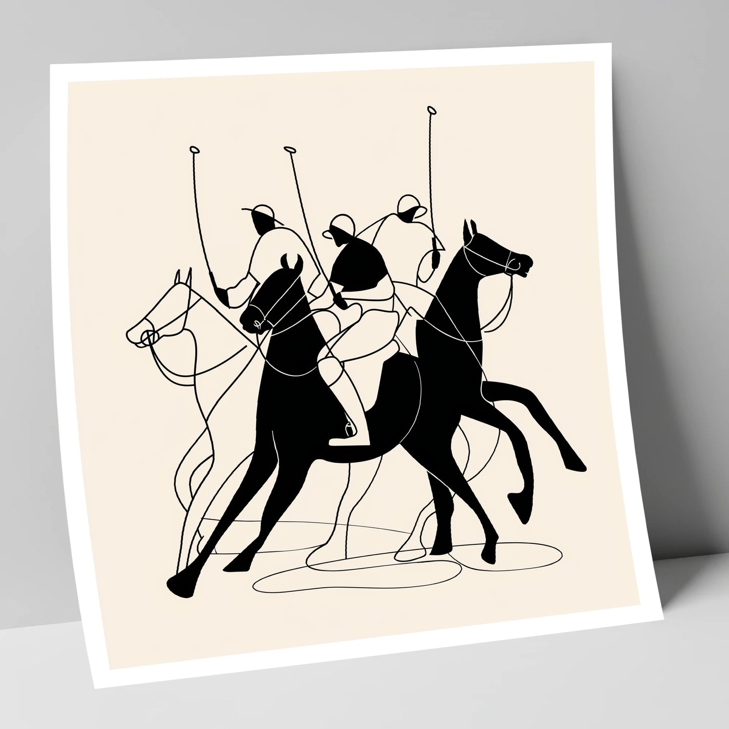Dynamic Polo Silhouettes polo horse art print