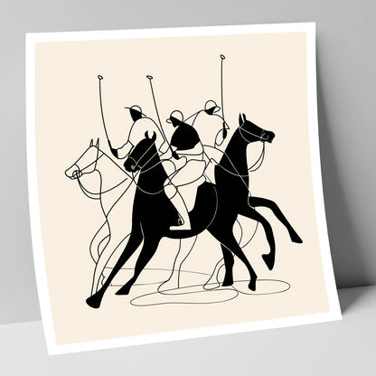 Dynamic Polo Silhouettes polo horse art print