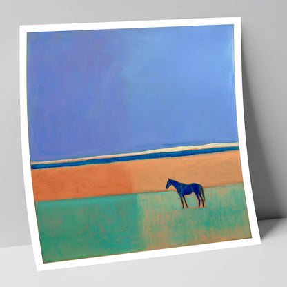 The Silent Expanse horse landscape art print