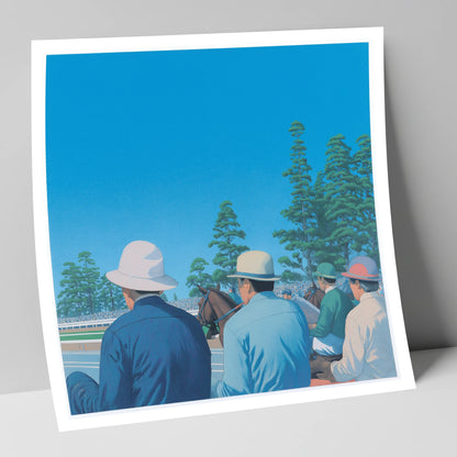 Trackside Anticipation racing horse art print