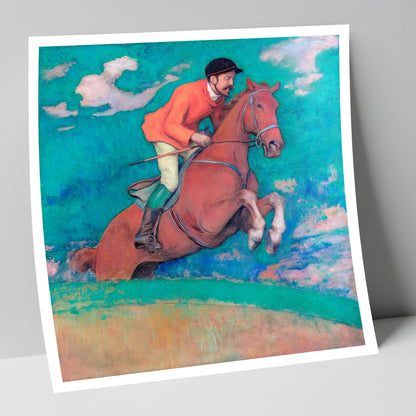 The Crimson Chase racing horse art print