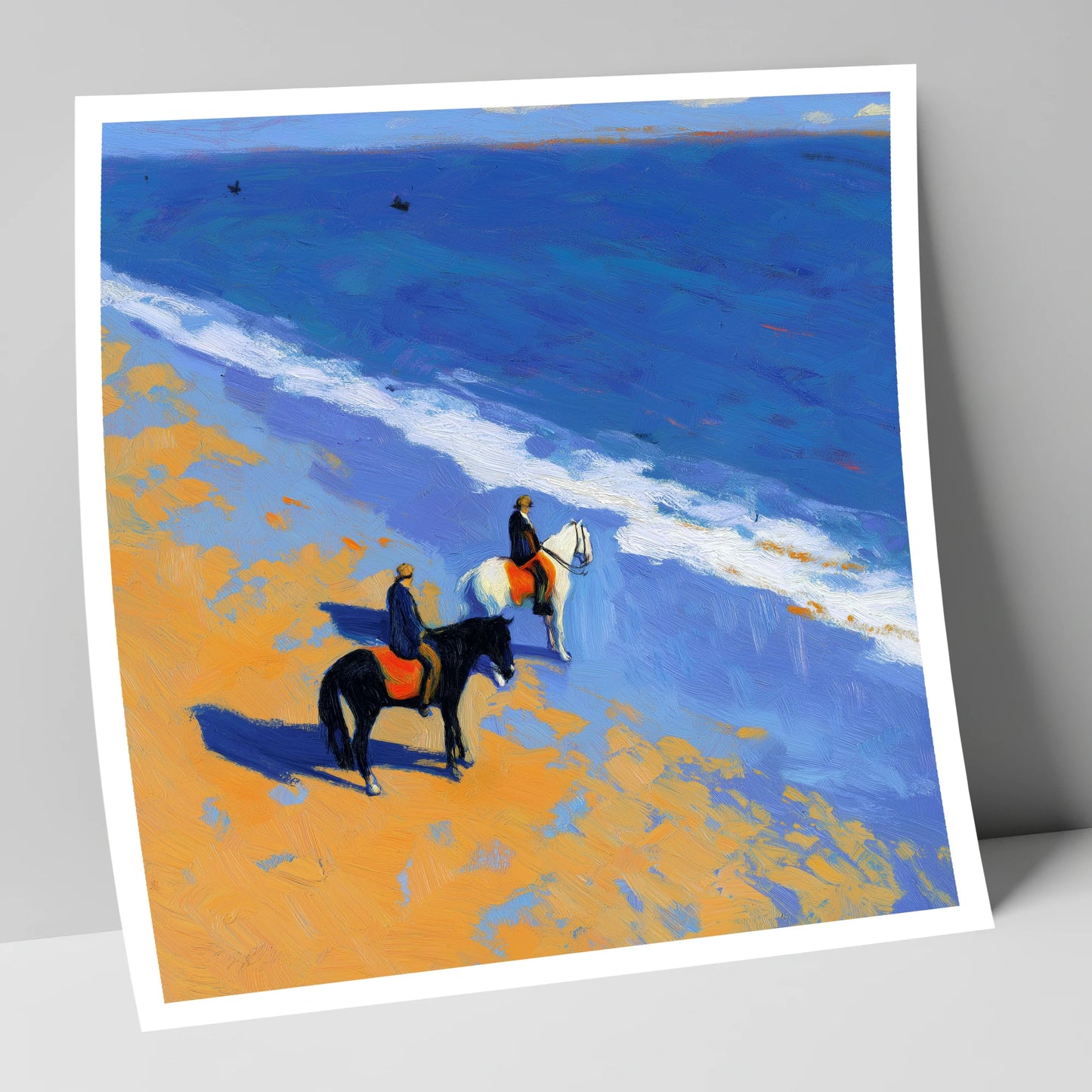 Sunlit Coastal Hack horse landscape art print