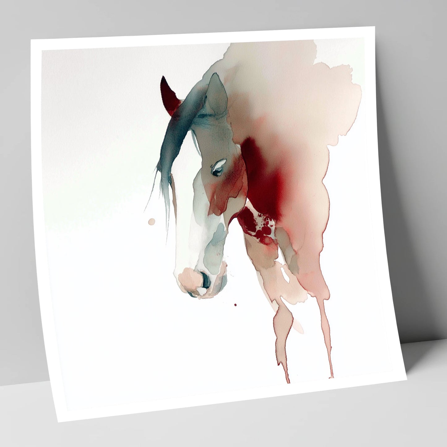 Crimson Silhouette horse breed art print