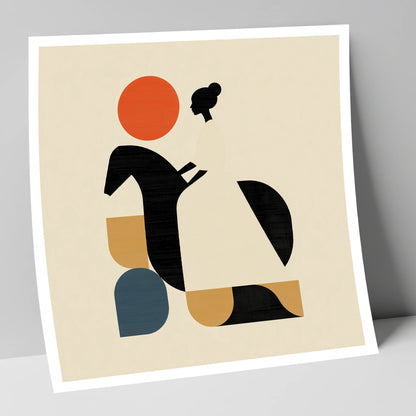 Structured Equestrian Harmony horse & rider art print