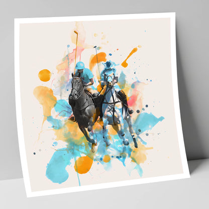 Mid-Chukka Clash polo horse art print