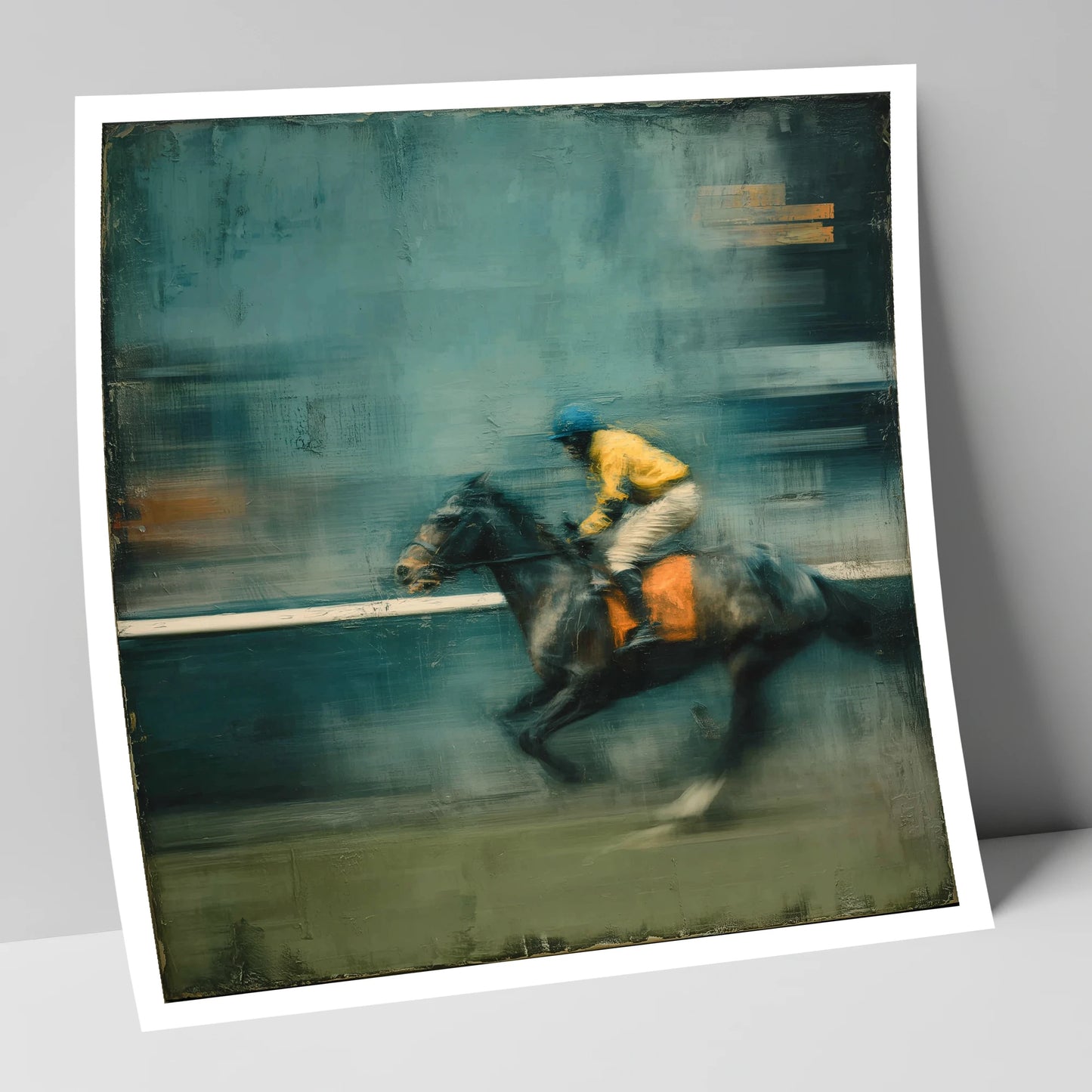 The Blue Furlong racing horse art print