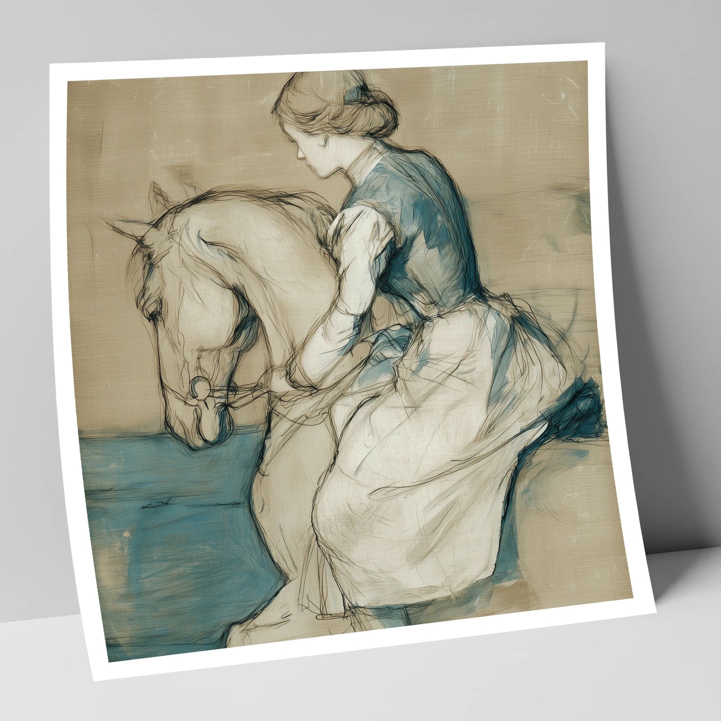 A Quiet Harmony horse & rider art print