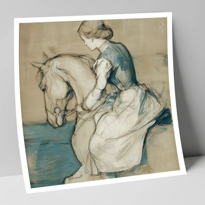 A Quiet Harmony horse & rider art print