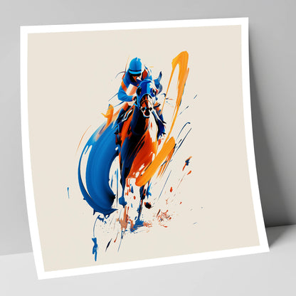 Dynamic Racing Strides racing horse art print