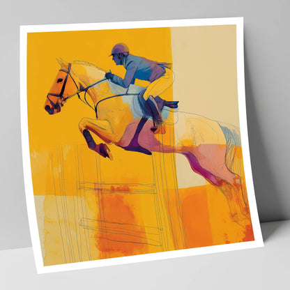 Amber Flight show jumping horse art print