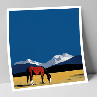 High Country Solitude horse landscape art print