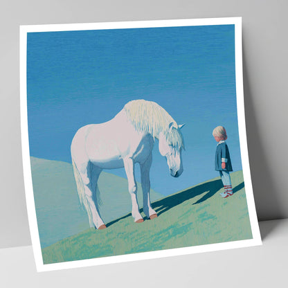 The Gentle Meeting horse & rider art print