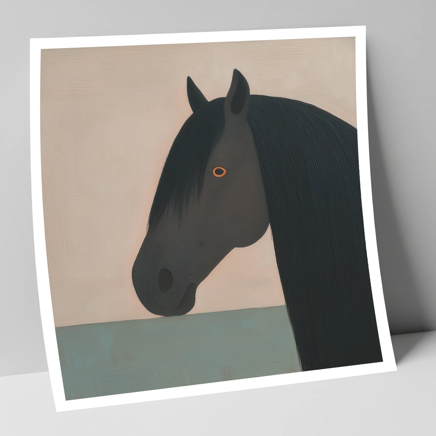 The Charcoal Profile horse breed art print