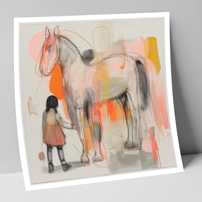 The Gentle Connection horse & rider art print