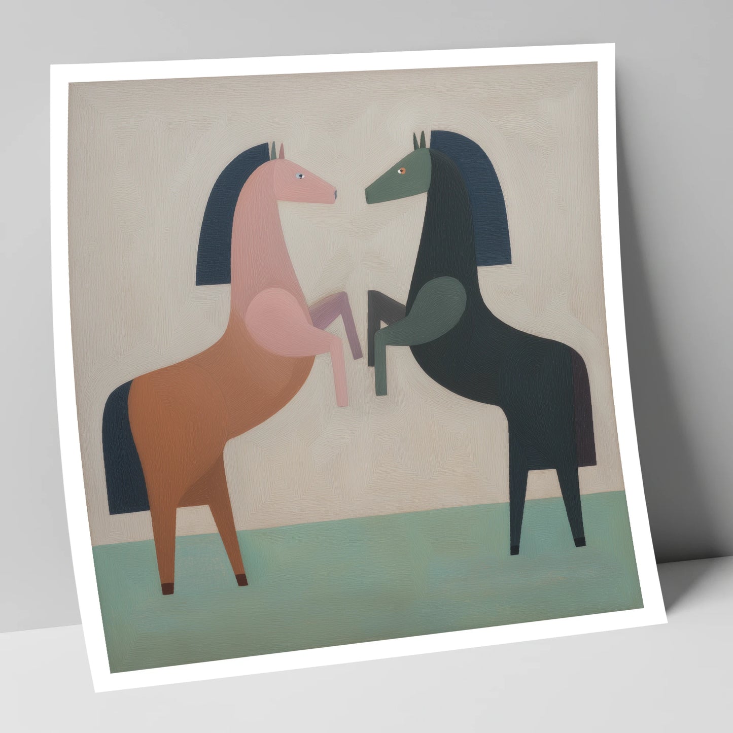 Symmetrical Equine Balance wild horses art print