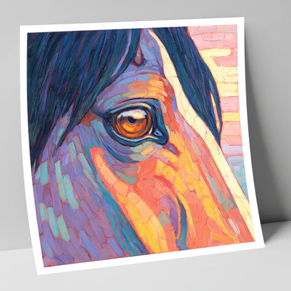The Vivid Gaze horse portrait art print