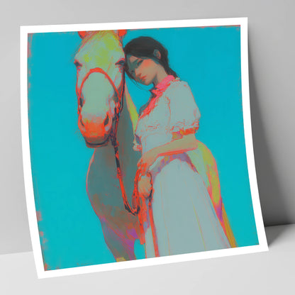 Electric Bond horse & rider art print