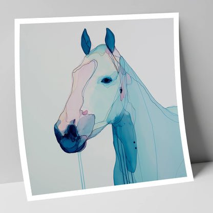 Ethereal Blue Portrait horse portrait art print