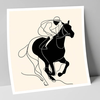 The Final Furlong racing horse art print