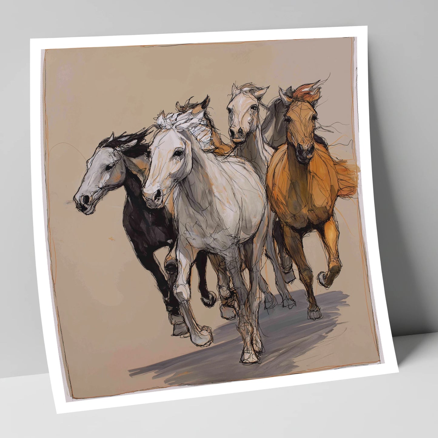 Unbridled Momentum wild horses art print
