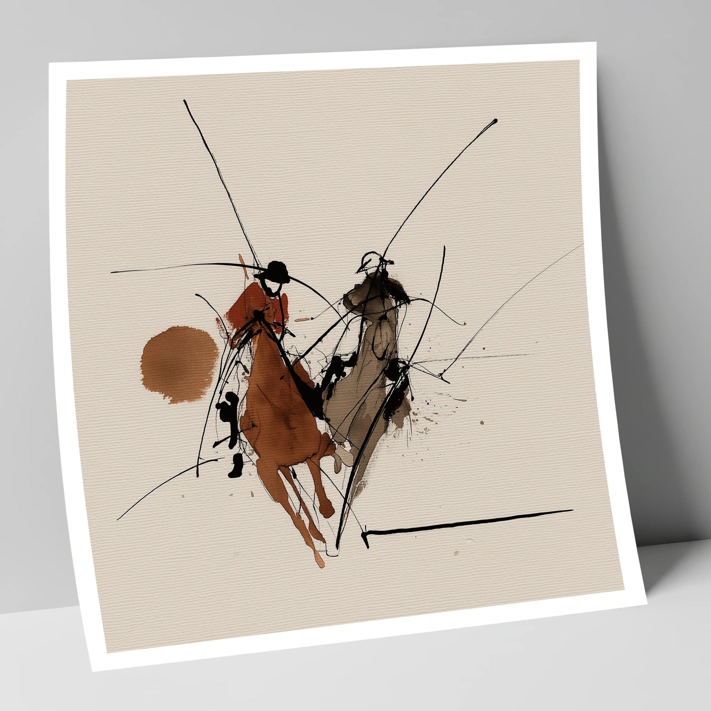 The Ride-Off polo horse art print
