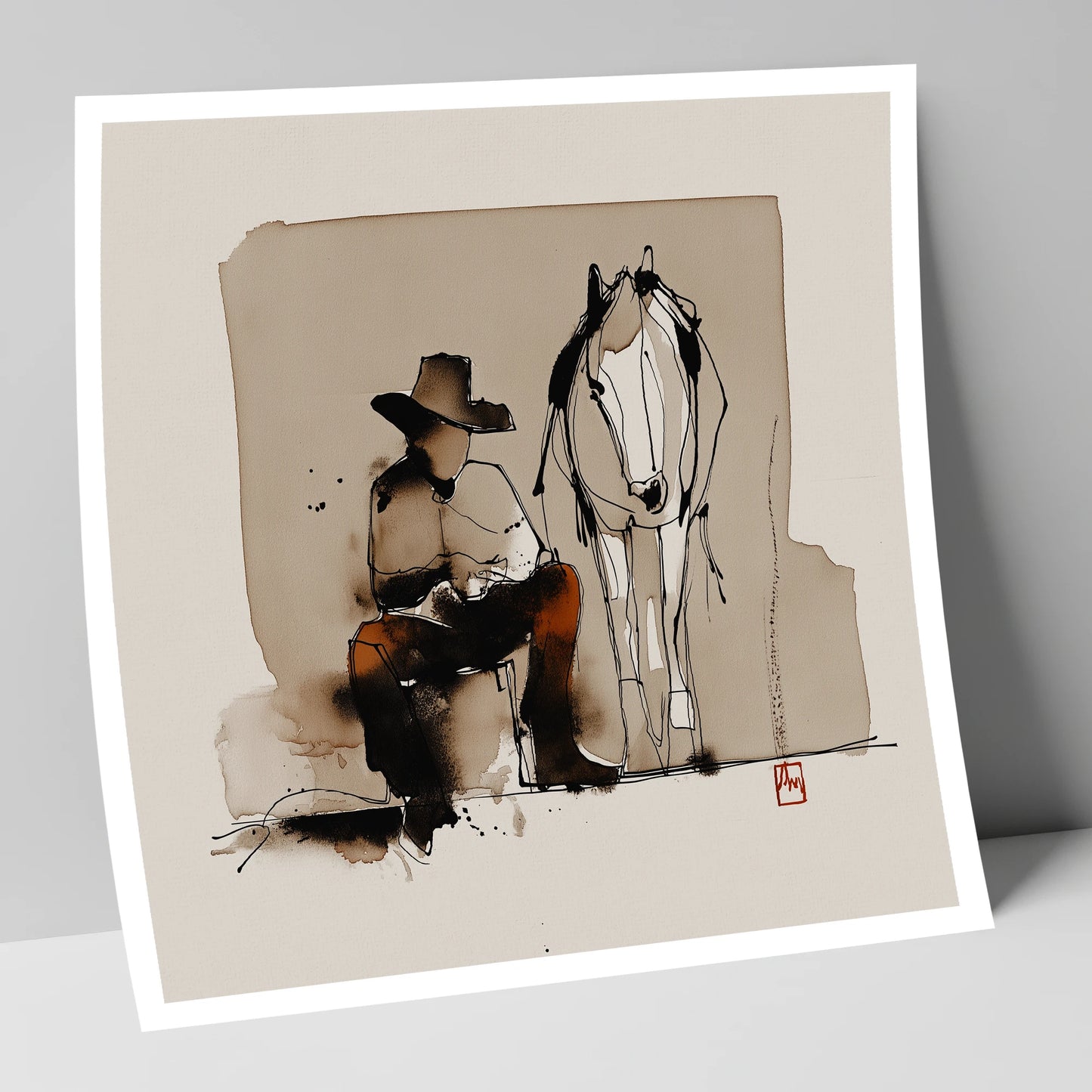 Quiet Western Companions western horse art print