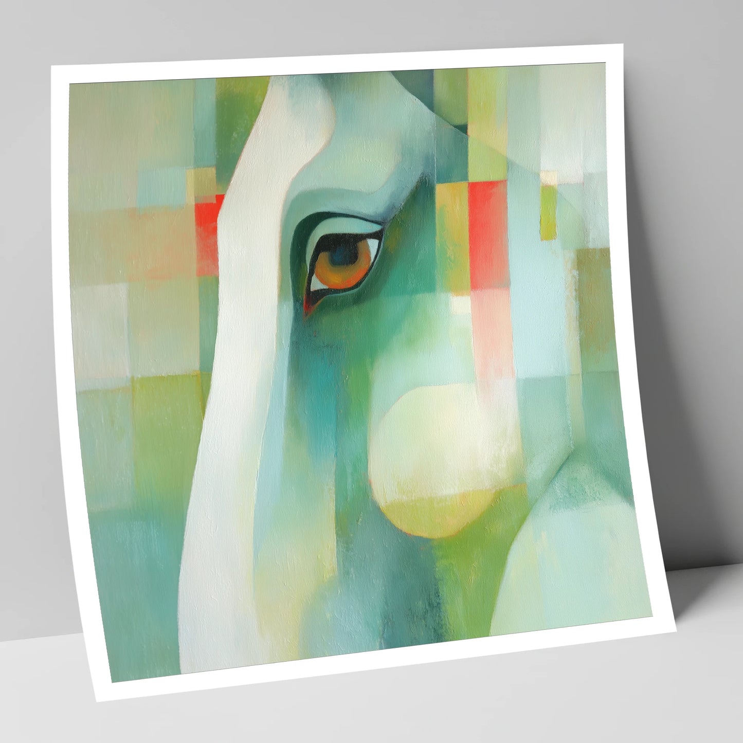 The Geometric Gaze horse portrait art print