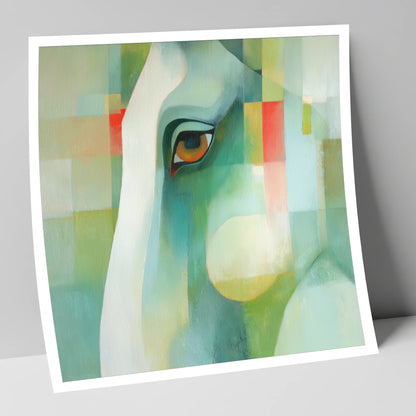 The Geometric Gaze horse portrait art print