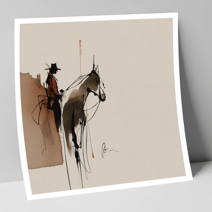 The Quiet Ride western horse art print