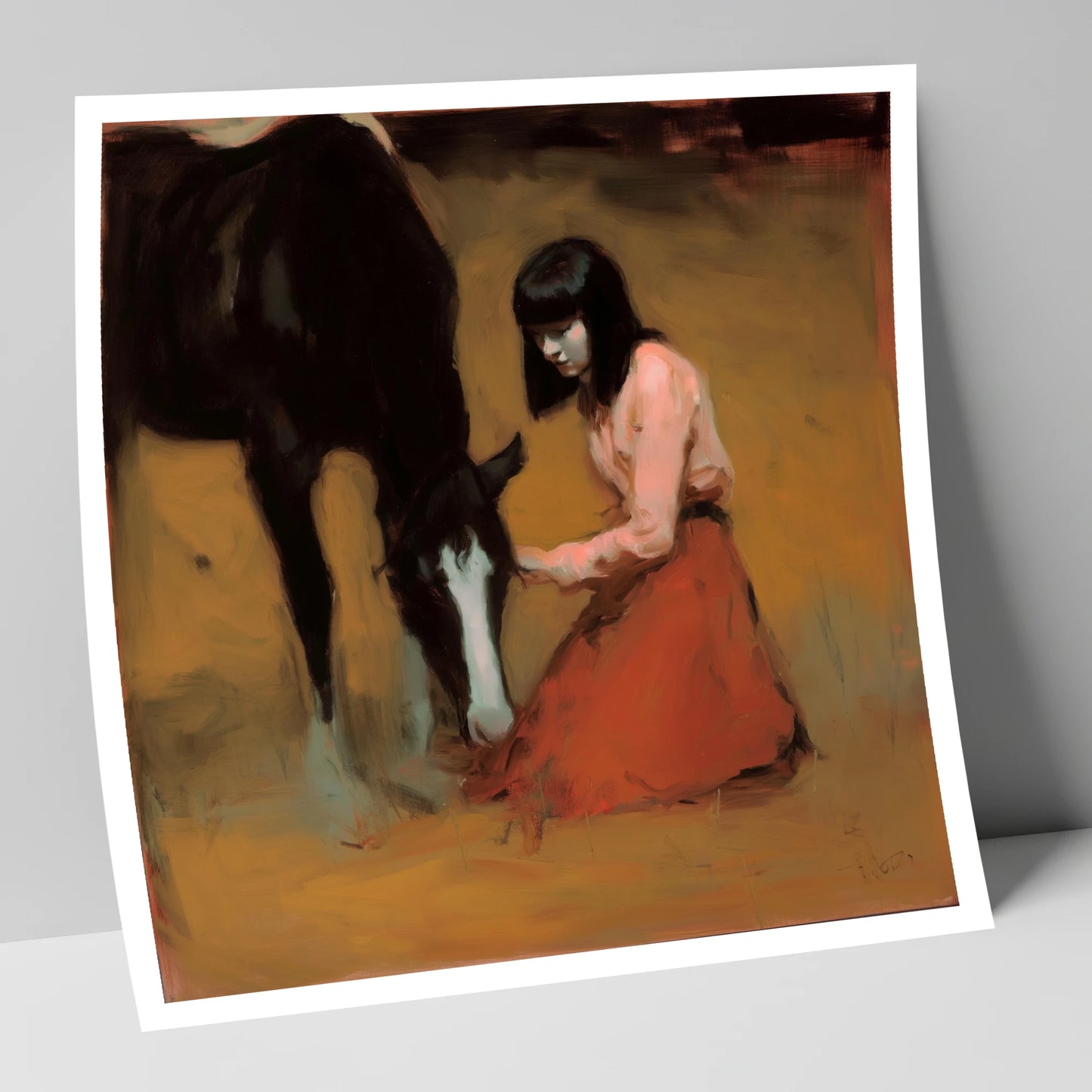 Quiet Communion horse & rider art print