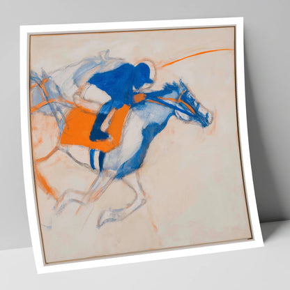 Gallop in Blue racing horse art print
