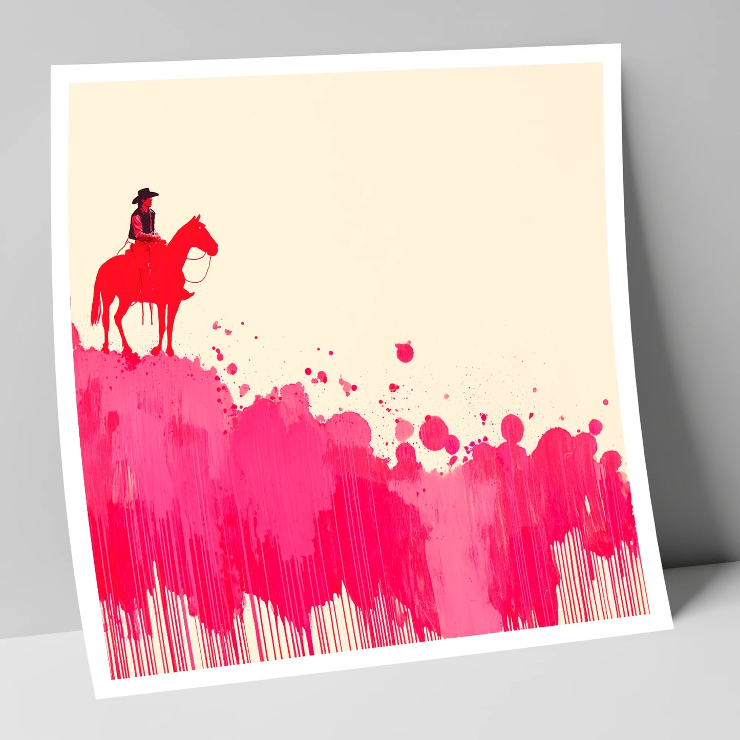 Magenta Maverick western horse art print