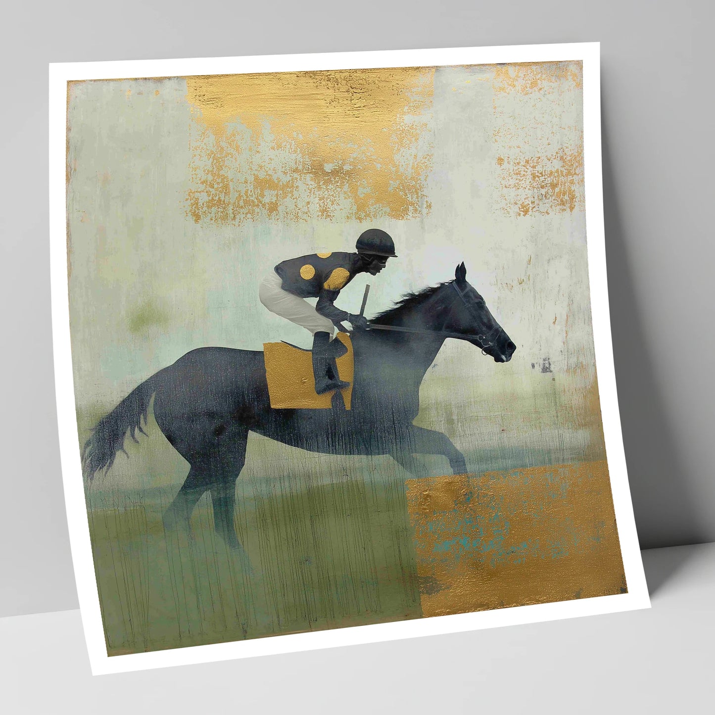 The Gilded Gallop racing horse art print