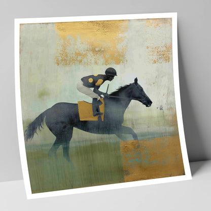 The Gilded Gallop racing horse art print