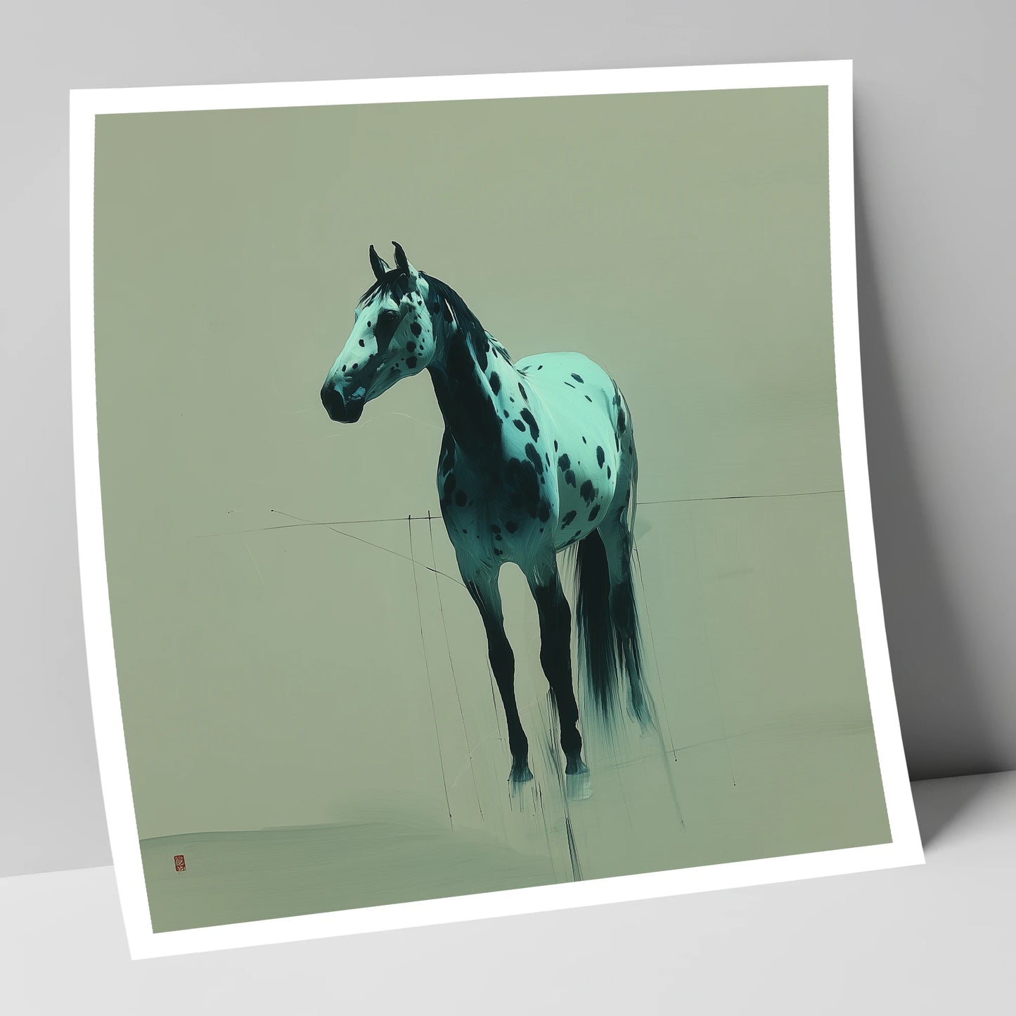 The Teal Appaloosa horse breed art print