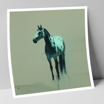 The Teal Appaloosa horse breed art print
