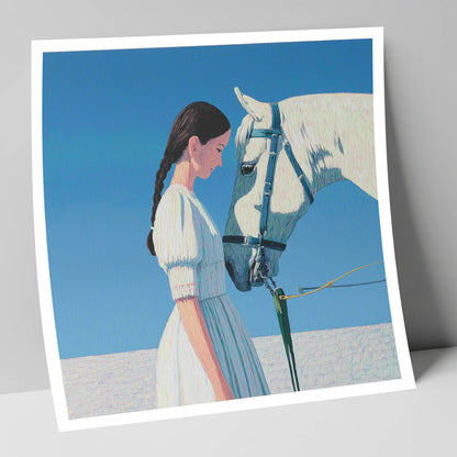 Silent Dialogue horse & rider art print