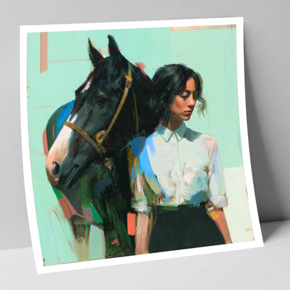 The Shared Silence horse & rider art print