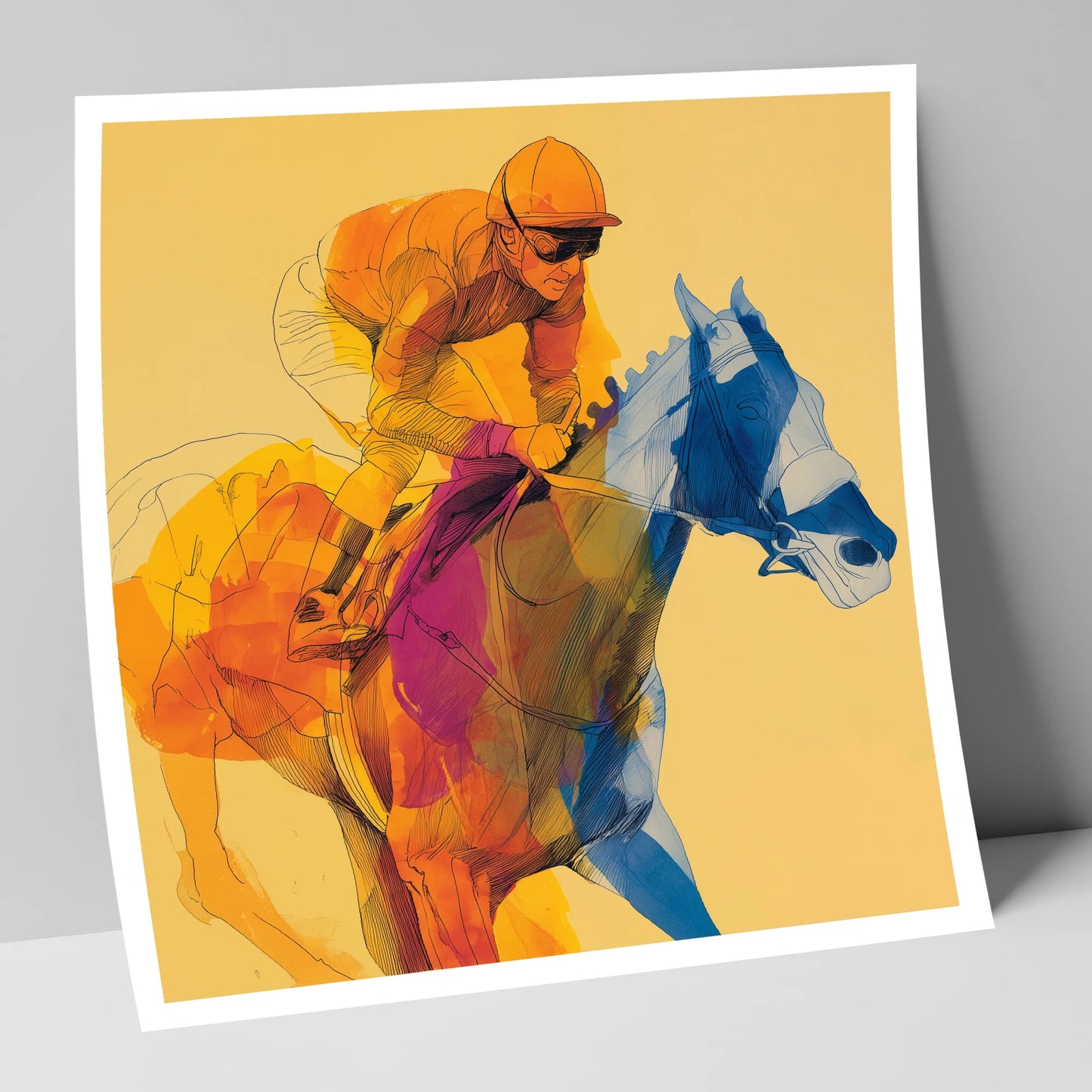 The Golden Furlong racing horse art print