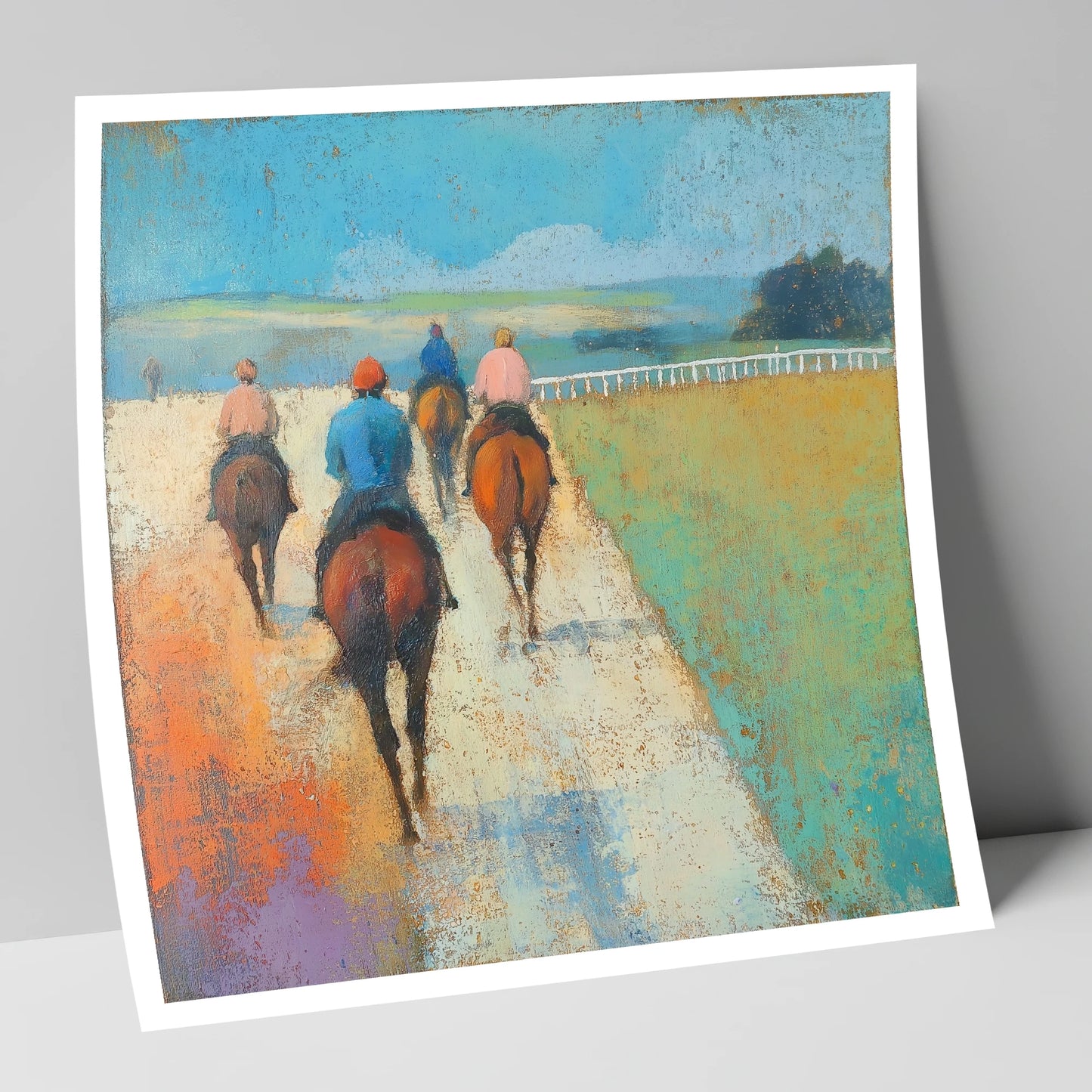 The Morning String racing horse art print