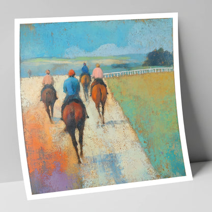 The Morning String racing horse art print