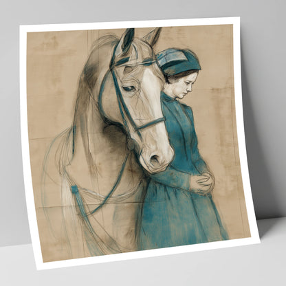 Silent Bond horse & rider art print
