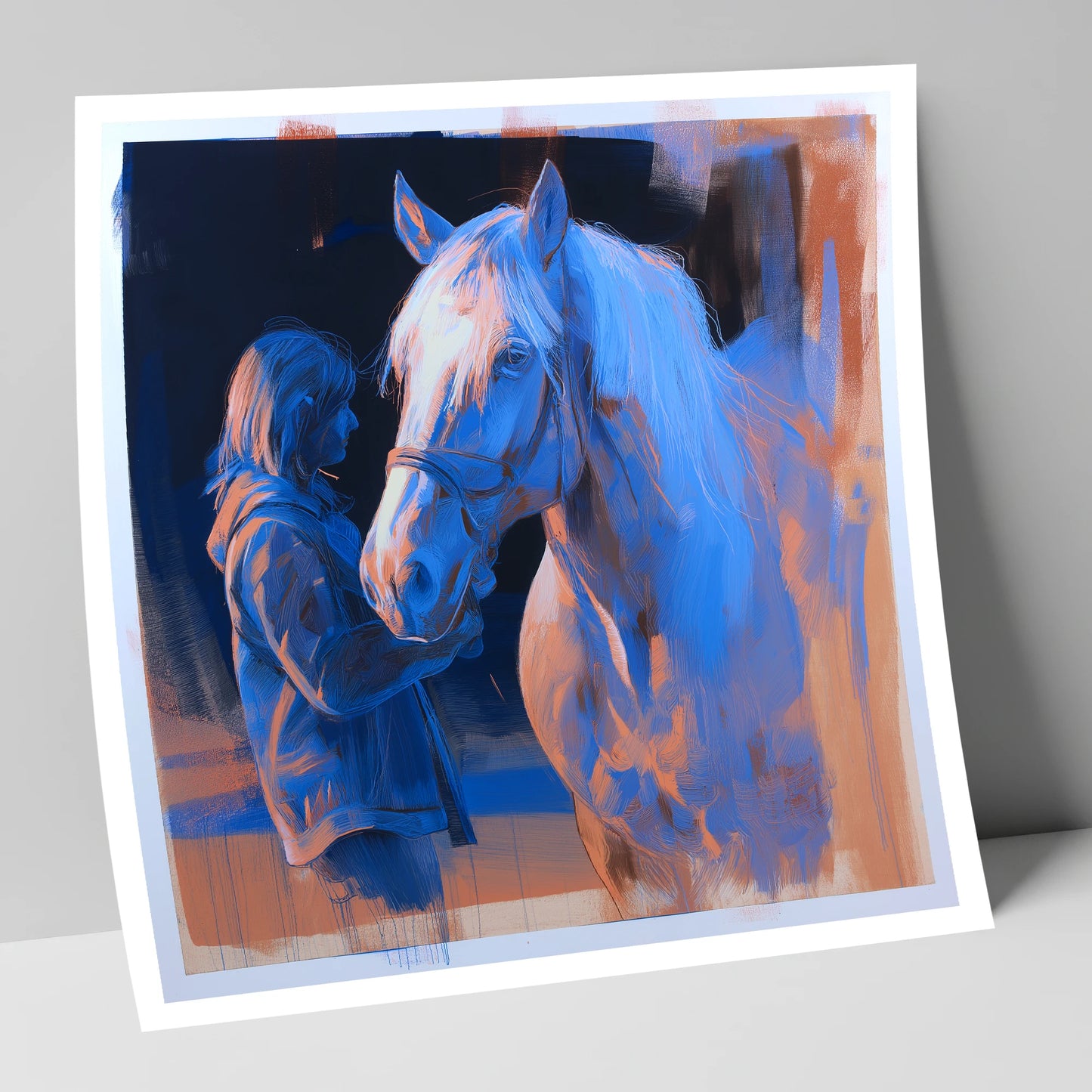 The Cobalt Bond horse & rider art print