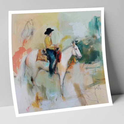 Painted Prairie Solitude western horse art print