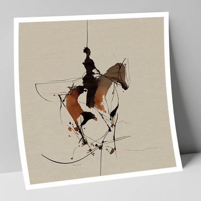 Dynamic Equestrian Harmony horse & rider art print