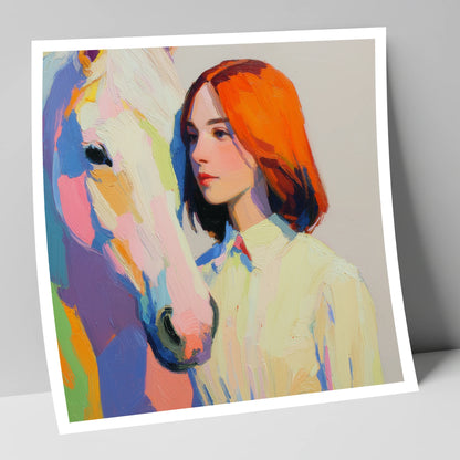 The Colour of Connection horse & rider art print