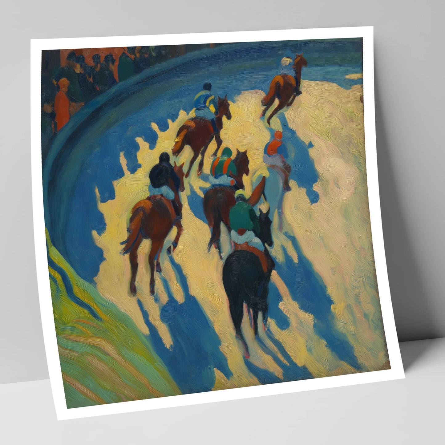 Shadows on the Bend racing horse art print