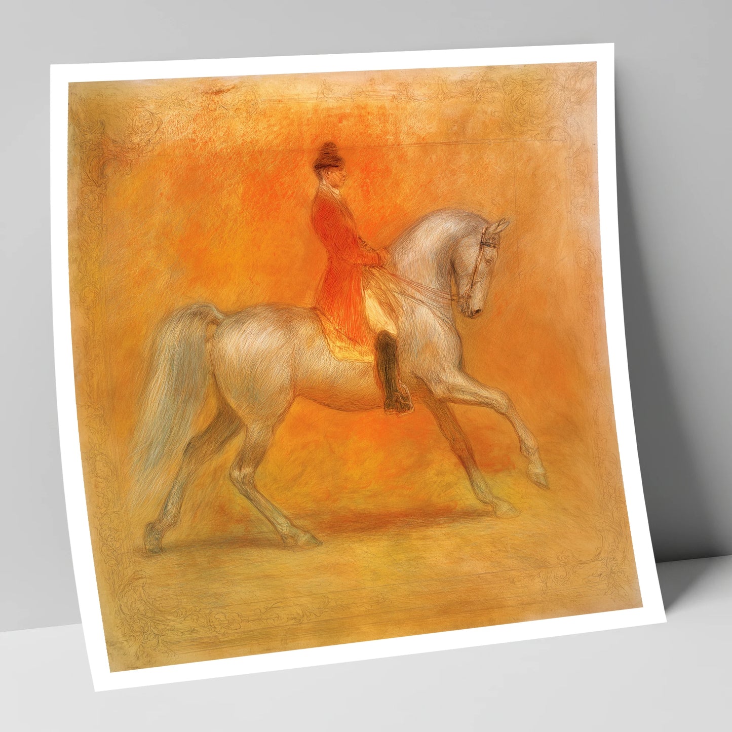 Radiant Classical Passage dressage horse art print