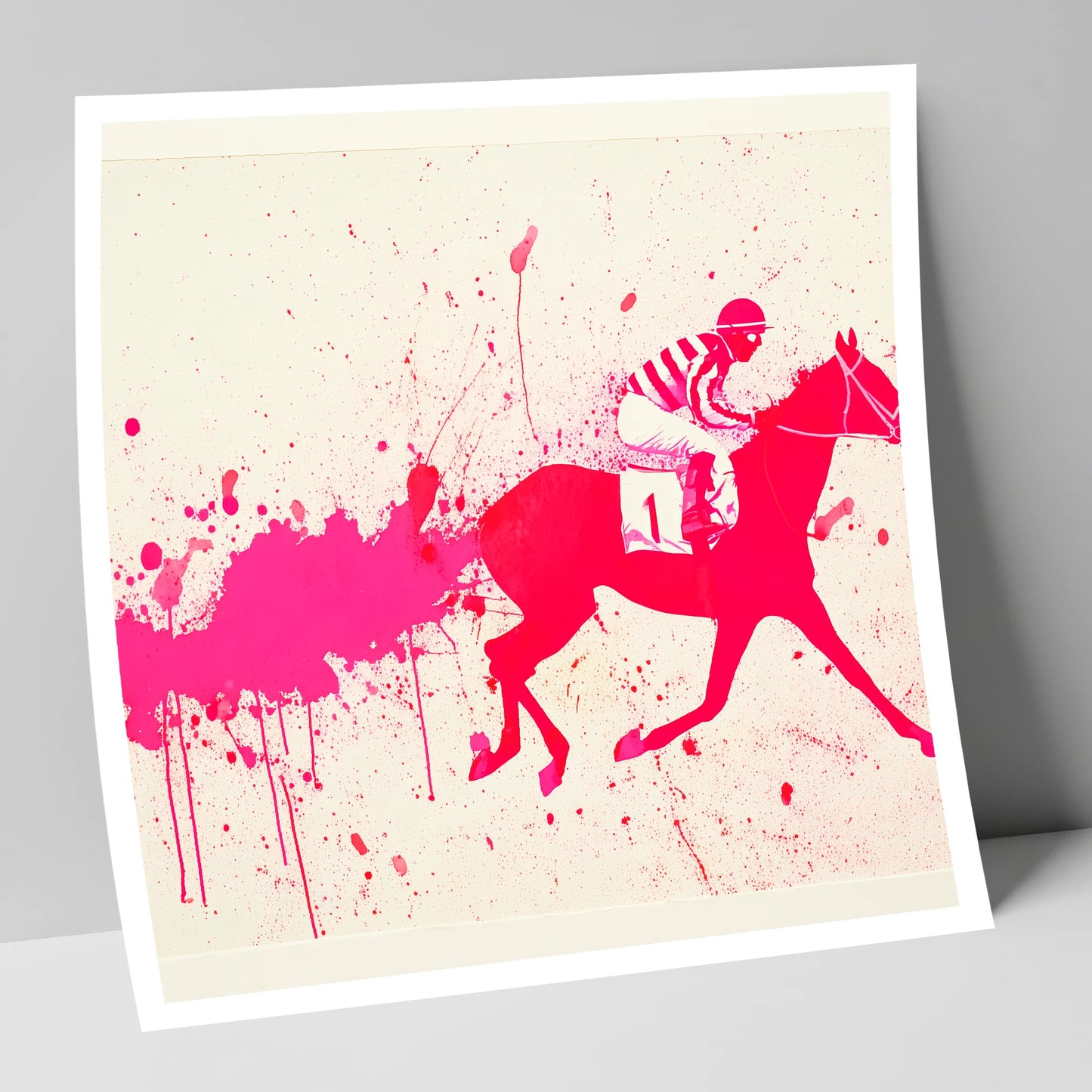 Magenta Racing Surge racing horse art print