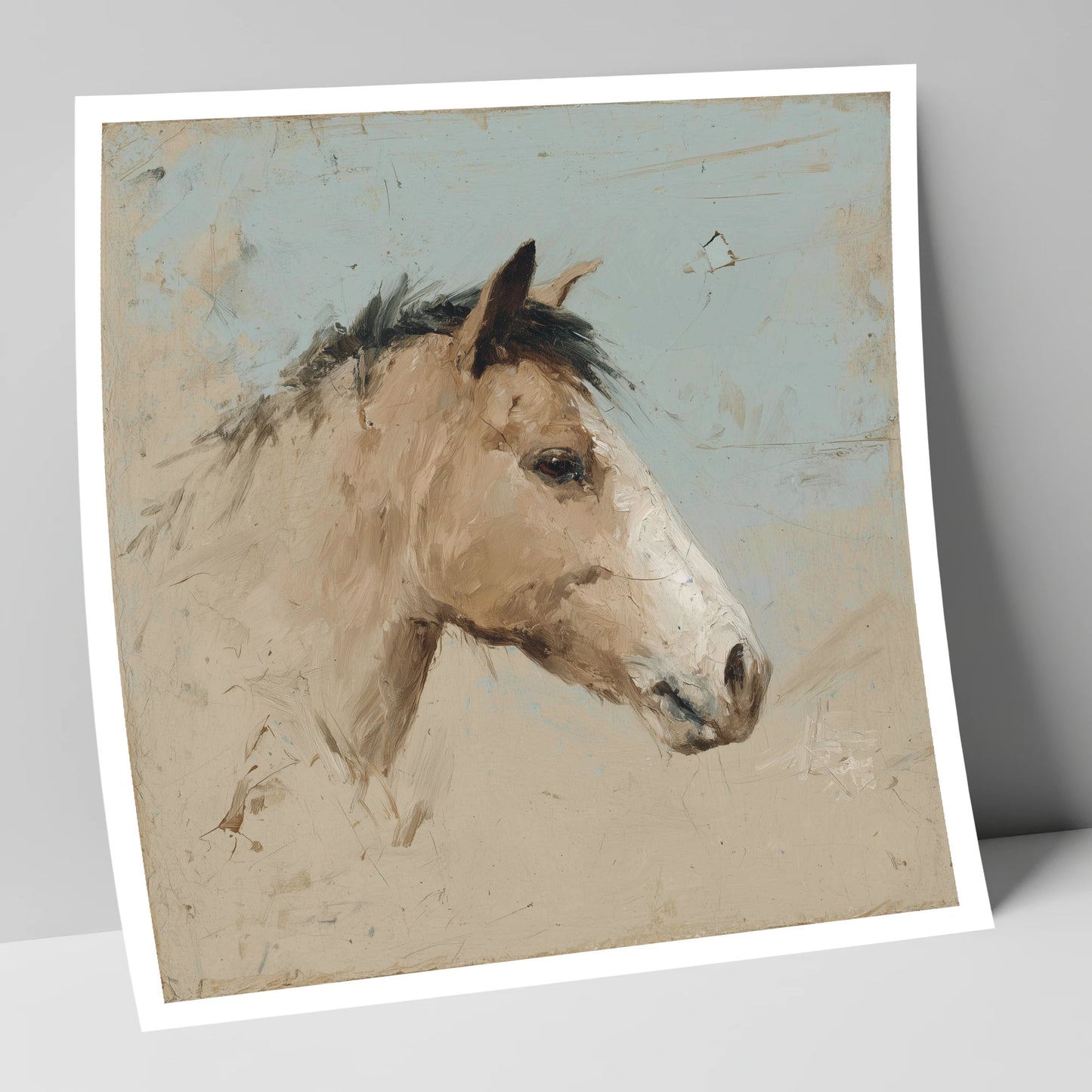 Study in Sand and Sky horse portrait art print
